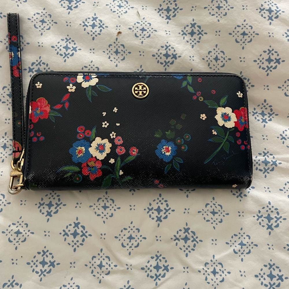Tory Burch Parker floral print zip wallet